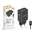 ALI CN 2,4A,2xUSB, USB-C, černá CHA0042 8596426104870