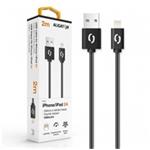 Aligator datový a nabíjecí kabel, konektor Lightning, 2A, 2m, černá DAKA011