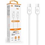 ALIGATOR datový kabel POWER 60W, USB-C/USB-C 3A, délka 1 m, bílá DATKP32