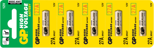 Alkalická Baterie GP 5x 27A 1021002715