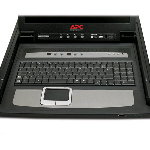 APC LCD Console - KVM konzole s přepínač KVM - 16 porty - PS/2 - 17" - připevnitelný na regál - VGA AP5816