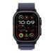 Apple Watch 49mm Navy Alpine Loop - Large - Black Titanium Finish MYPY3ZM/A