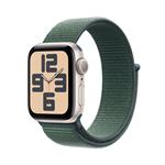 Apple Watch SE GPS 40mm Starlight Aluminium Case with Lake Green Sport Loop MXEH3QC/A