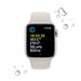 Apple Watch SE GPS 40mm Starlight Aluminium Case with Starlight Sport Band - Regular mnjp3cs/a