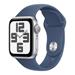 Apple Watch SE GPS 44mm Silver Aluminium Case with Denim Sport Band - S/M MXEQ3QC/A