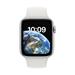 Apple Watch SE GPS 44mm Silver Aluminium Case with White Sport Band - Regular mnk23cs/a