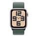 Apple Watch SE GPS 44mm Starlight Aluminium Case with Lake Green Sport Loop MXEW3QC/A