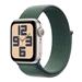 Apple Watch SE GPS 44mm Starlight Aluminium Case with Lake Green Sport Loop MXEW3QC/A