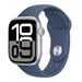 Apple Watch Series 10 GPS 46mm Silver Aluminium Case with Denim Sport Band - M/L MWWM3QC/A