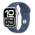 Apple Watch Series 10 GPS 46mm Silver Aluminium Case with Denim Sport Band - M/L MWWM3QC/A