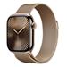 Apple Watch Series 10 GPS + Cellular 46mm Gold Titanium Case with Gold Milanese Loop - S/M MC7T4QC/A