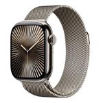 Apple Watch Series 10 GPS + Cellular 46mm Natural Titanium Case with Natural Milanese Loop - S/M MC7Q4QC/A