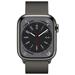 Apple Watch Series 8 GPS + Cellular 41mm Graphite Stainless Steel Case with Graphite Milanese Loop mnjm3cs/a