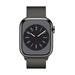 Apple Watch Series 8 GPS + Cellular 41mm Graphite Stainless Steel Case with Graphite Milanese Loop mnjm3cs/a