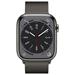 Apple Watch Series 8 GPS + Cellular 45mm Graphite Stainless Steel Case with Graphite Milanese Loop mnkx3cs/a