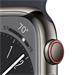 Apple Watch Series 8 GPS + Cellular 45mm Graphite Stainless Steel Case with Midnight Sport Band - Regular mnku3cs/a