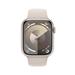Apple Watch Series 9 45mm Hvězdně bílý hliník s hvězdně bílým sportovním řemínkem M/L MR973QC/A