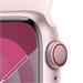 Apple Watch Series 9 Cellular 41mm Růžový hliník se světle růžovým sportovním řemínkem S/M MRHY3QC/A