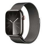 Apple Watch Series 9 Cellular 45mm Grafitová ocel s grafitovým milánským tahem MRMX3QC/A