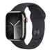 Apple Watch Series 9 Cellular 45mm Grafitová ocel s temně inkoustovým sportovním řemínkem M/L MRMW3QC/A