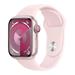 Apple Watch Series 9 Cellular 45mm Růžový hliník se světle růžovým sportovním řemínkem M/L MRML3QC/A