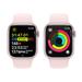 Apple Watch Series 9 Cellular 45mm Růžový hliník se světle růžovým sportovním řemínkem M/L MRML3QC/A