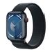 Apple Watch Series 9 Cellular 45mm Temně inkoustový hliník s temně inkoustovým provlékacím řemínkem MRMF3QC/A