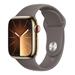 Apple Watch Series 9 Cellular 45mm Zlatá ocel s jílově šedým sportovním řemínkem S/M MRMR3QC/A