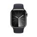 Apple Watch Series 9 GPS + Cellular 41mm Graphite Stainless Steel Case with Midnight Sport Band - M/L MRJ93QC/A