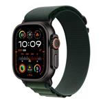 Apple Watch Ultra 2 GPS + Cellular 49mm Black Titanium Case with Dark Green Alpine Loop - Medium MX4R3CS/A