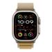 Apple Watch Ultra 2 GPS + Cellular 49mm Natural Titanium Case with Tan Alpine Loop - Medium MX4F3CS/A