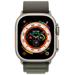 Apple Watch Ultra GPS + Cellular, 49mm Titanium Case with Green Alpine Loop - Medium mqfn3cs/a