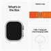 Apple Watch Ultra GPS + Cellular, 49mm Titanium Case with Orange Alpine Loop - Large mqfm3cs/a