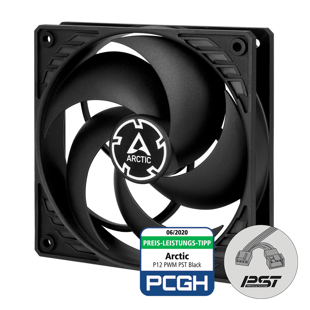 ARCTIC P12 PWM PST (black/black) ACFAN00120A