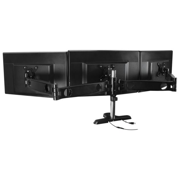 ARCTIC Z3 Pro (Gen 1) stolní držák pro 3 monitory, 13"-30" LCD, VESA, do 10 kg, 4-port USB 3.0 Hub ( ORAEQ-MA013EU-GBA01