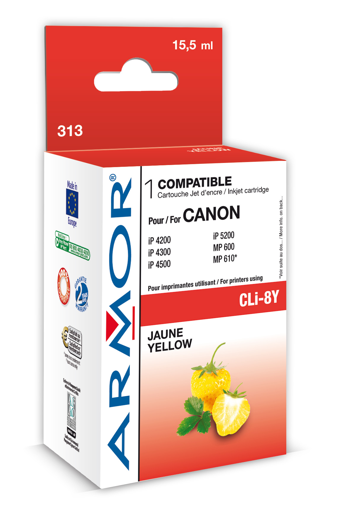 ARMOR cartridge pro CANON iP 4200 Yellow s čipem (CLI8Y)