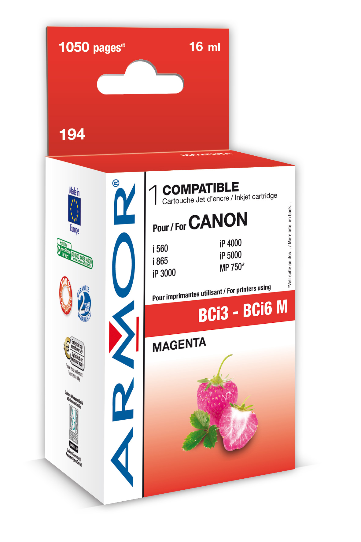 ARMOR cartridge pro CANON S800/900/i860/i960 Magenta (BCI-6/3M)