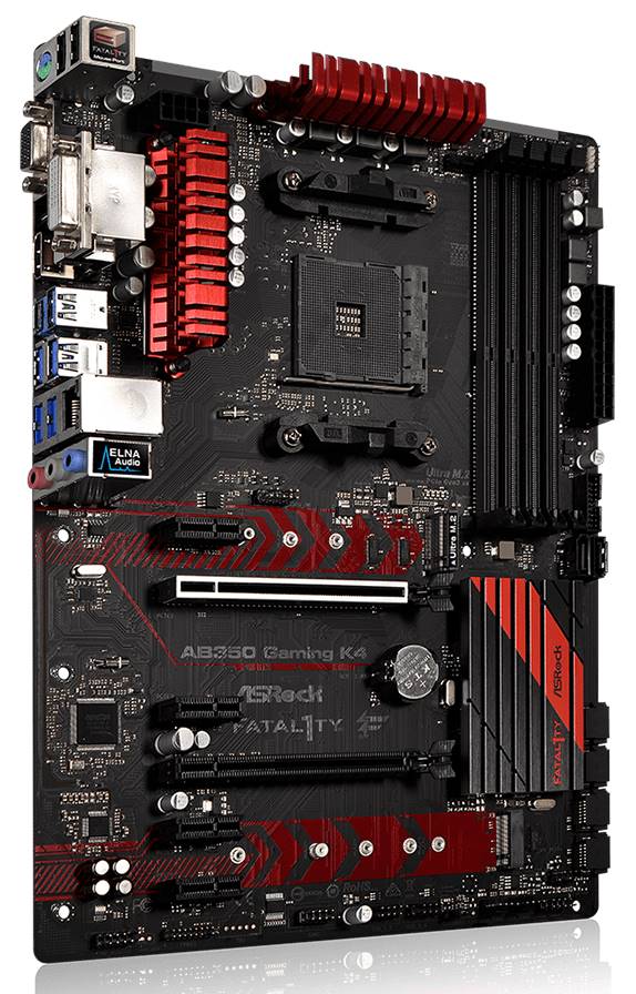 ASRock AB350 Gaming K4 / AB350 / AM4 / 4x DDR4 / 2x M.2 / 6x SATA III / ATX 90-MXB530-A0UAYZ