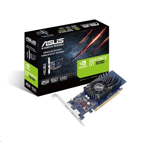 ASUS GT1030-2G-BRK, 2GB/64-bit GDDR5, HDMI, DP, LP 90YV0AT2-M0NA00