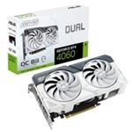 ASUS VGA NVIDIA GeForce Dual RXT™ 4060 White OC Edition 8GB GDDR6, RTX 4060, 8GB GDDR6, 3xDP, 1xHDMI 90YV0JC2-M0NA00