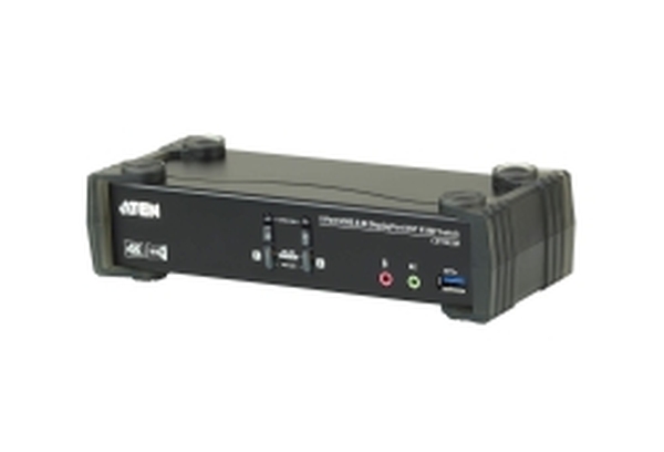 ATEN 2-Port USB3.0 4K DisplayPort KVMP Switch with Built-in MST Hub CS1922M-AT-G