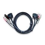 ATEN int.kabel pro KVM USB, DVI, audio, 3m pro CS1768, Dual Link 2L-7D03UD