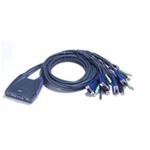 ATEN přepínač KVM 4-port VGA KVMP USB2.0, mini, audio, 1,8m kabely 4710423772861