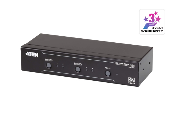 ATEN VS0401-AT-G 4 PORT VGA Switch with Audio W/EU ADP VM0202H-AT-G