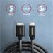 AXAGON BUMM3-CM10AB cable Micro-B USB <-> USB-C 3.2 Gen 1, 1m, 3A, ALU, PVC, Black