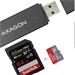 AXAGON CRE-S2, USB 3.0 Type-A - externí SLIM čtečka 2-slot SD/microSD, podpora UHS-I