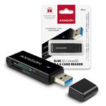 AXAGON CRE-S2, USB 3.0 Type-A - externí SLIM čtečka 2-slot SD/microSD, podpora UHS-I