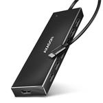 AXAGON HUE-F7C, 7x USB 3.2 Gen 1 ALU FLAT CHARGING hub, micro USB nap. konektor, kabel USB-C 30cm