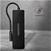 AXAGON HUE-G1C, 4x USB 3.2 Gen 1 SLIM hub, kabel Type-C 14cm napevno