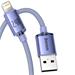 Baseus CAJY000005 Crystal Shine Series Datový Kabel USB - Lightning 20W 1,2m Purple 6932172602703